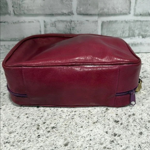 Furla Deep Red Leather Cosmetic Bag - Picture 6 of 8